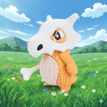 Knitted Bone Creature – Cozy Monster Fanart Figur Whale 3D Studio