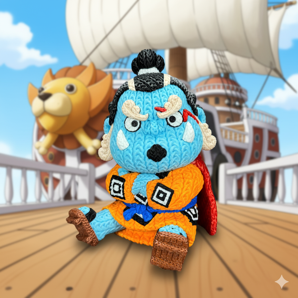 Knitted Ocean Guardian – Cozy Anime Fanart Figur Whale 3D Studio
