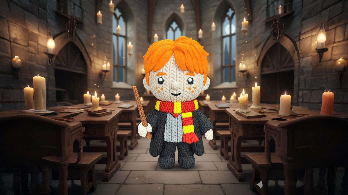 Knitted Wizard Sidekick – Cozy Fantasy Fanart Figur Whale 3D Studio