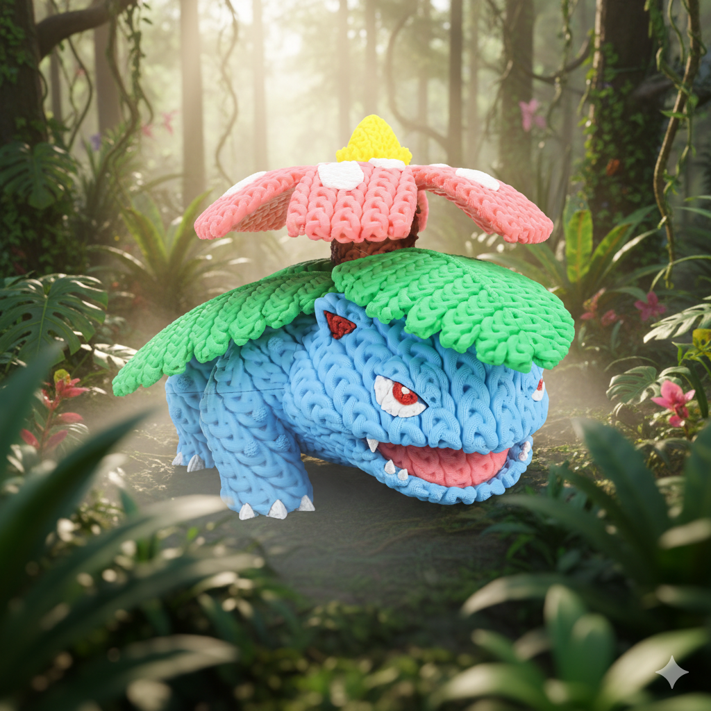 Knitted Forest Colossus – Mächtiger Natur-Charakter im cozy Stricklook Whale 3D Studio