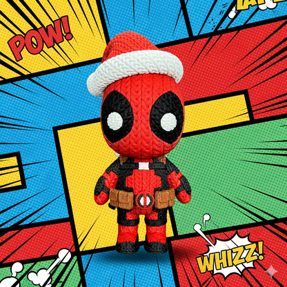 Knitted Red Merc Duo – Cozy Antihero Fanart & Christmas Edition Whale 3D Studio