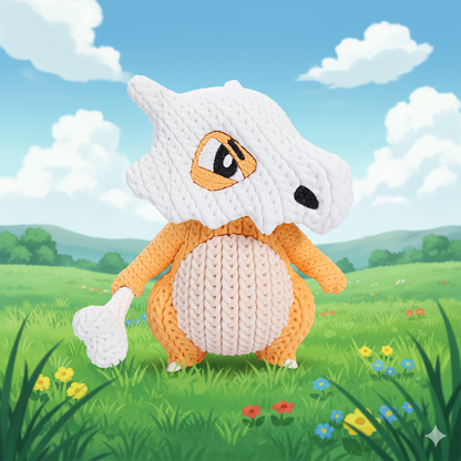 Knitted Bone Creature – Cozy Monster Fanart Figur Whale 3D Studio