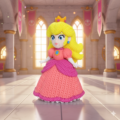 Knitted Royal Princess – Cozy Game Fanart Figur Whale 3D Studio