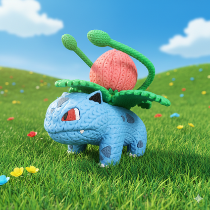 Knitted Plant Guardian – Naturverbundener Game-Charakter im cozy Stricklook Whale 3D Studio