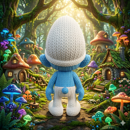 Kleiner Waldbewohner im Stricklook – Niedliche Sammlerfigur mit Kultcharme Whale 3D Studio