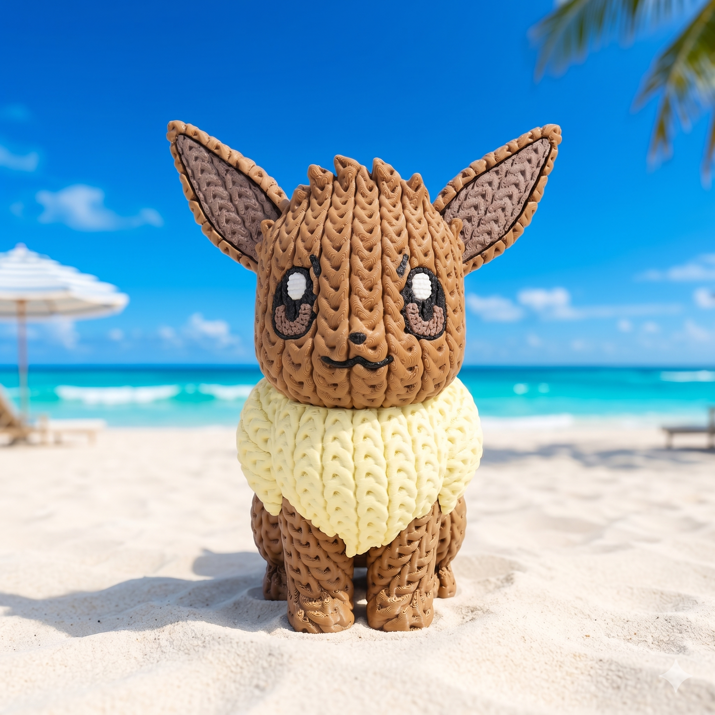 Flauschiges Taschenwesen im Stricklook – Niedliche Sammlerfigur voller Charme Whale 3D Studio