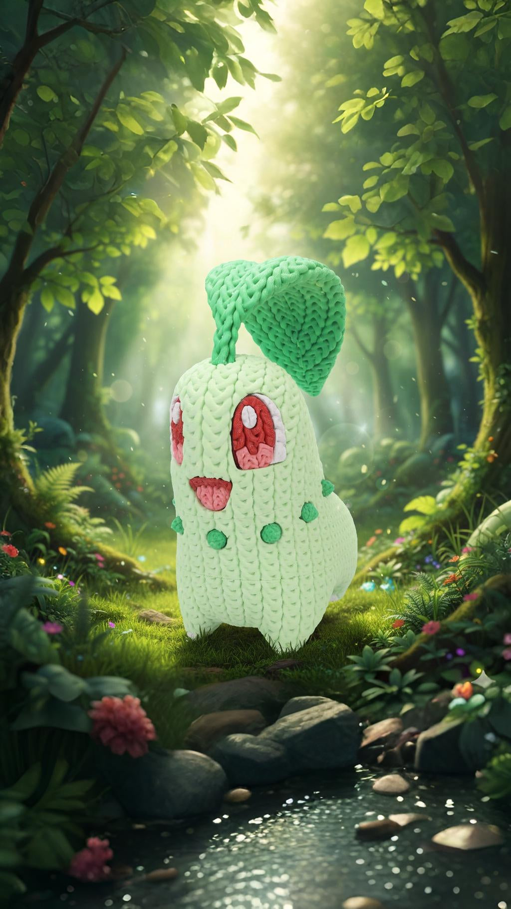 Knitted Leaf Starter Buddy – Sanfter Natur-Charakter im cozy Stricklook Whale 3D Studio
