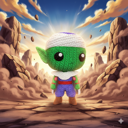 Knitted Mystic Warrior – Cozy Anime Fanart Figur Whale 3D Studio