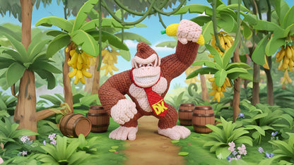 Knitted Jungle Power Ape – Kraftvoller Game-Charakter im cozy Stricklook Whale 3D Studio
