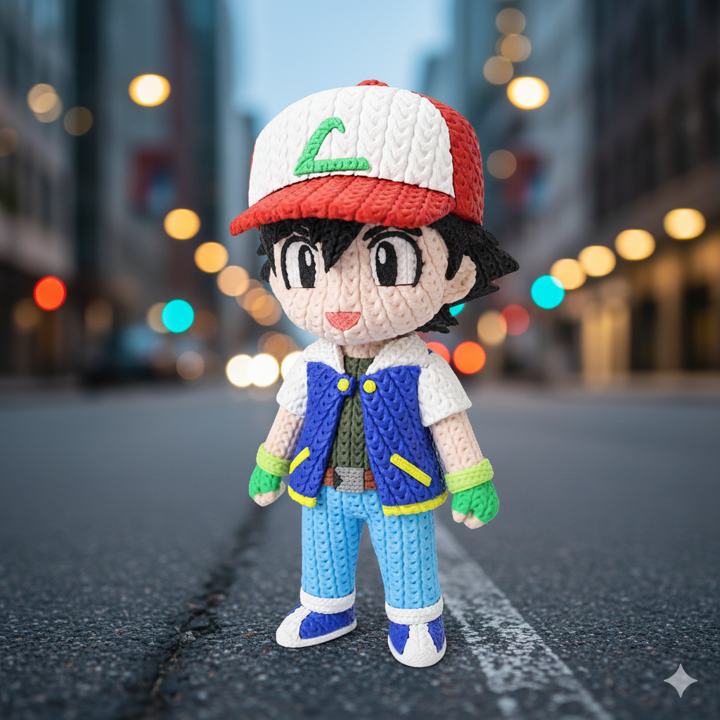 Knitted Young Trainer – Cozy Sammlerfigur im Stricklook Whale 3D Studio