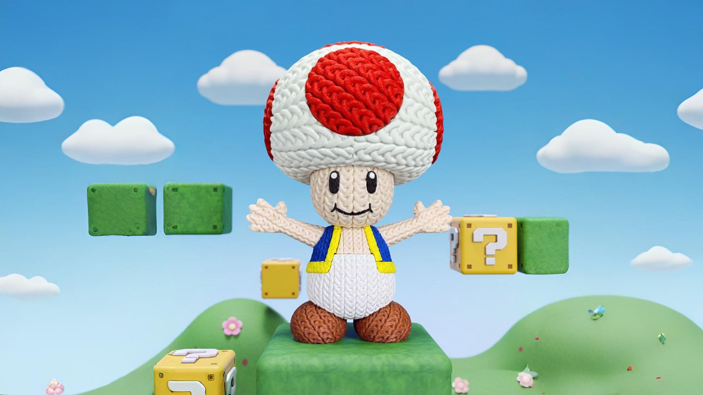 Knitted Mushroom Guide – Cozy Game Fanart Figur Whale 3D Studio