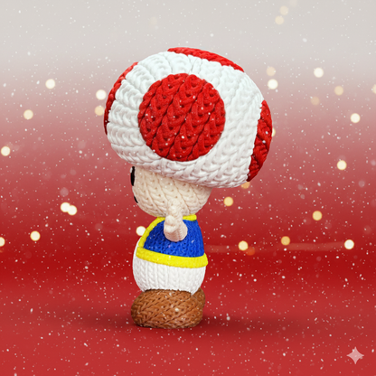 Knitted Mushroom Guide – Cozy Game Fanart Figur Whale 3D Studio
