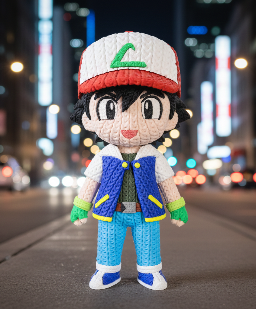 Knitted Young Trainer – Cozy Sammlerfigur im Stricklook Whale 3D Studio