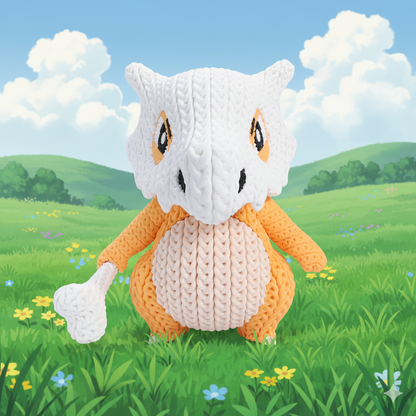 Knitted Bone Creature – Cozy Monster Fanart Figur Whale 3D Studio