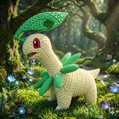 Knitted Leaf Creature – Cozy Sammlerfigur im Stricklook Whale 3D Studio