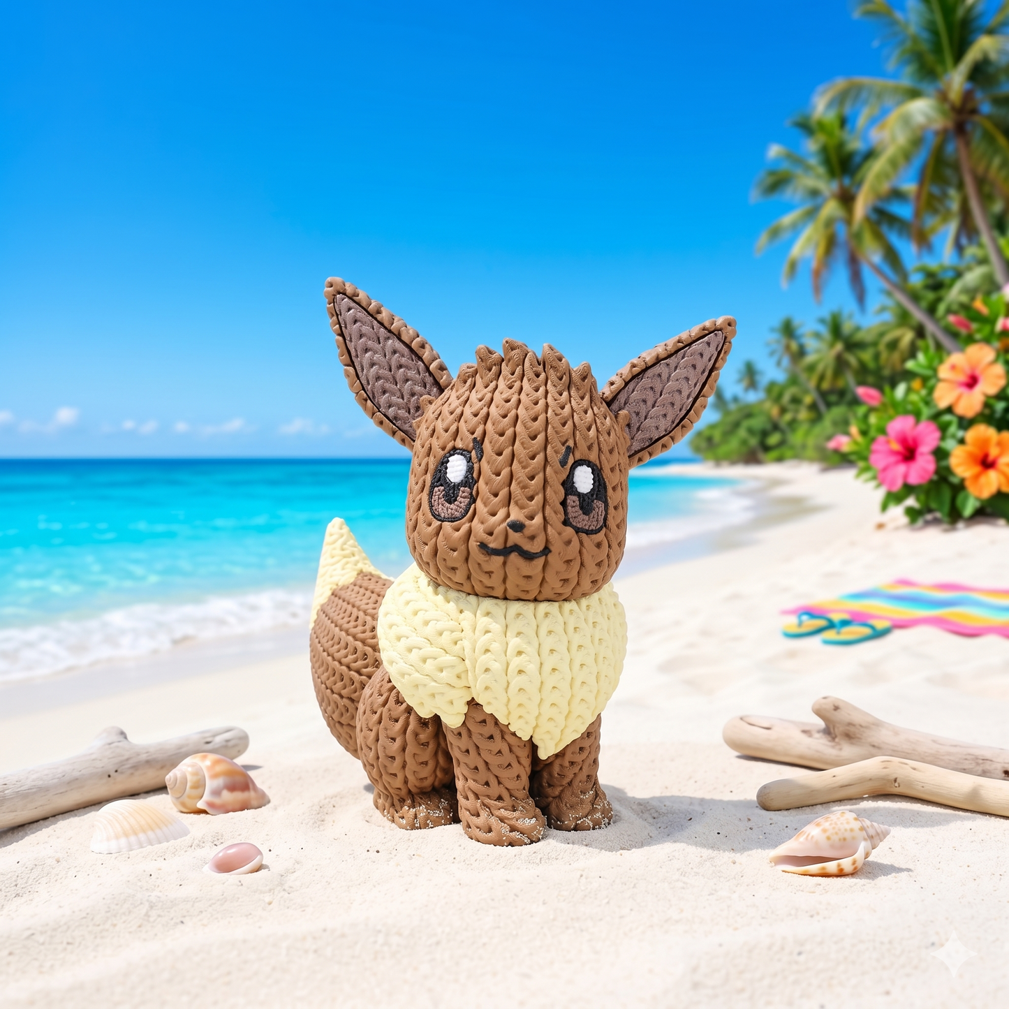 Flauschiges Taschenwesen im Stricklook – Niedliche Sammlerfigur voller Charme Whale 3D Studio