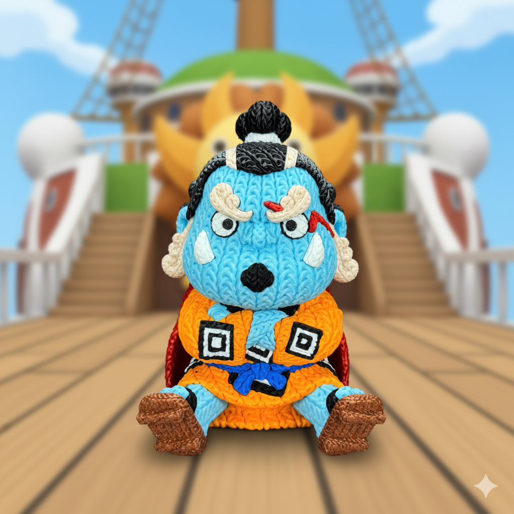 Knitted Ocean Guardian – Cozy Anime Fanart Figur Whale 3D Studio