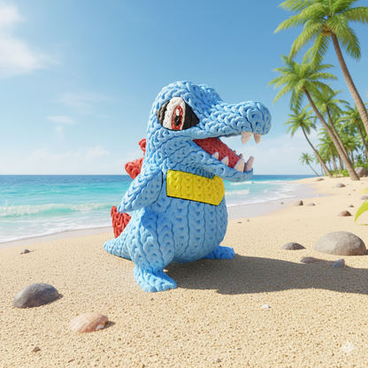 Knitted Water Creature – Cozy Sammlerfigur im Stricklook Whale 3D Studio