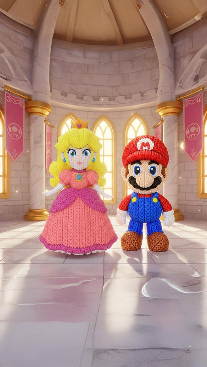 Knitted Royal Princess – Cozy Game Fanart Figur Whale 3D Studio