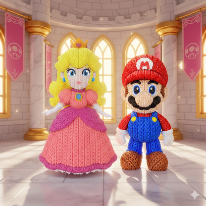 Knitted Royal Princess – Cozy Game Fanart Figur Whale 3D Studio