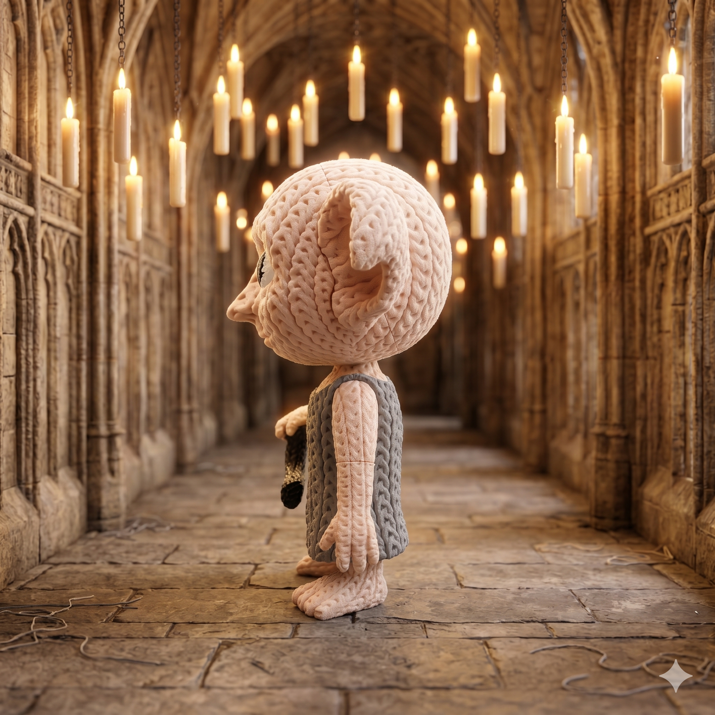Hauself im Stricklook – Magische Sammlerfigur mit Herz Whale 3D Studio