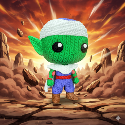 Knitted Mystic Warrior – Cozy Anime Fanart Figur Whale 3D Studio