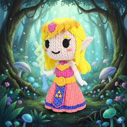 Knitted Royal Forest Princess – Elegante Fantasy-Heldin im cozy Stricklook Whale 3D Studio