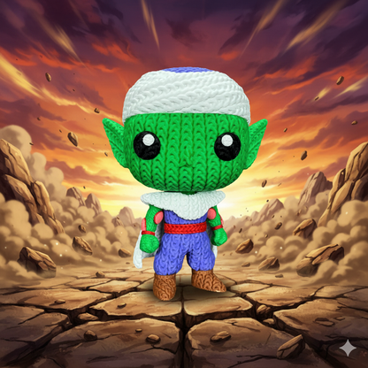 Knitted Mystic Warrior – Cozy Anime Fanart Figur Whale 3D Studio