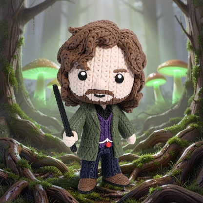 Knitted Rebel Wizard – Cozy Sammlerfigur im Stricklook Whale 3D Studio