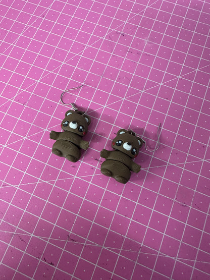 Teddy Bear Ohrringe – Süßer Ohrschmuck mit Kuschelbär-Charme Layers in Green