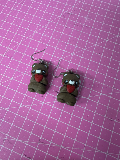 Teddy Bear Ohrringe – Süßer Ohrschmuck mit Kuschelbär-Charme Layers in Green