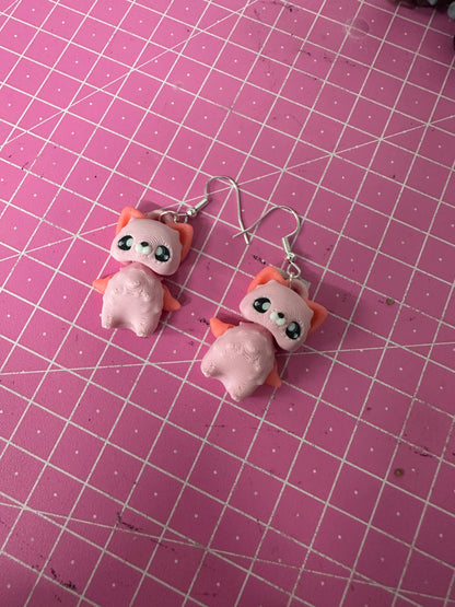 Cat Pixie Ohrringe – Magischer Ohrschmuck im Fantasy-Stil Layers in Green