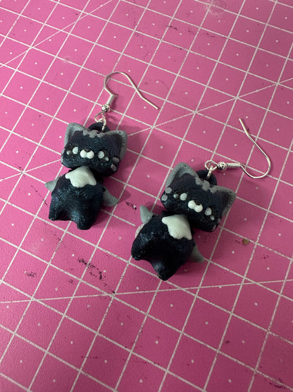 Cat Pixie Ohrringe – Magischer Ohrschmuck im Fantasy-Stil Layers in Green