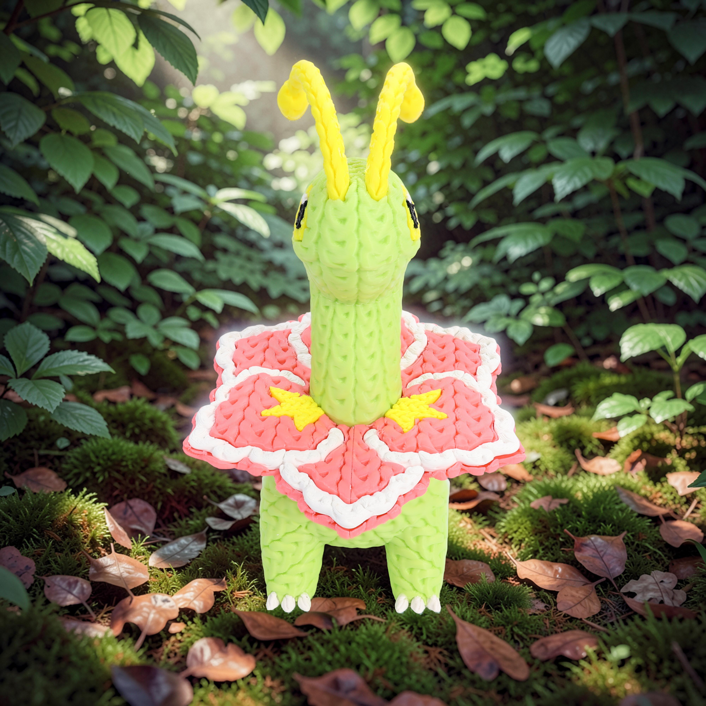 Knitted Monster – Pflanzlicher Dino inspiriert von Meganium Whale 3D Studio