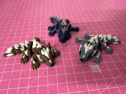 Tiny Wolf Crystal – Mystische Wolfsfigur mit Kristall-Flair Cinderwing3D