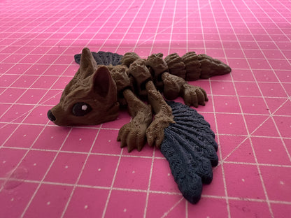 Tiny Wolf Winged – Mystische Wolfsfigur mit Flügeln Cinderwing3D