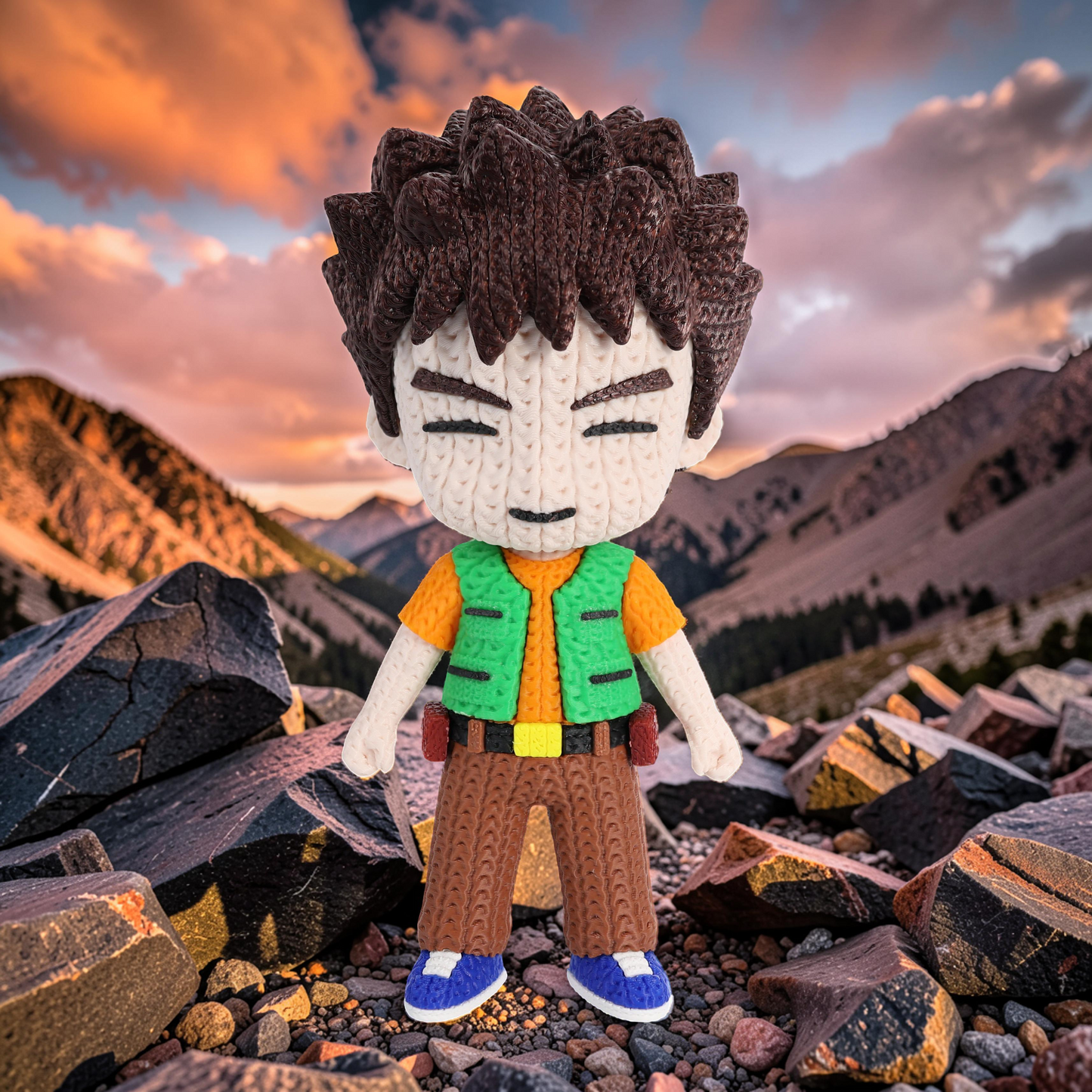Knitted Monster – Steiniger Begleiter im Strick-Look Whale 3D Studio