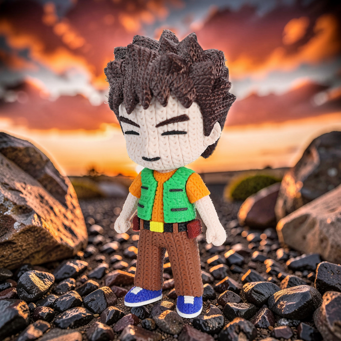 Knitted Monster – Steiniger Begleiter im Strick-Look Whale 3D Studio