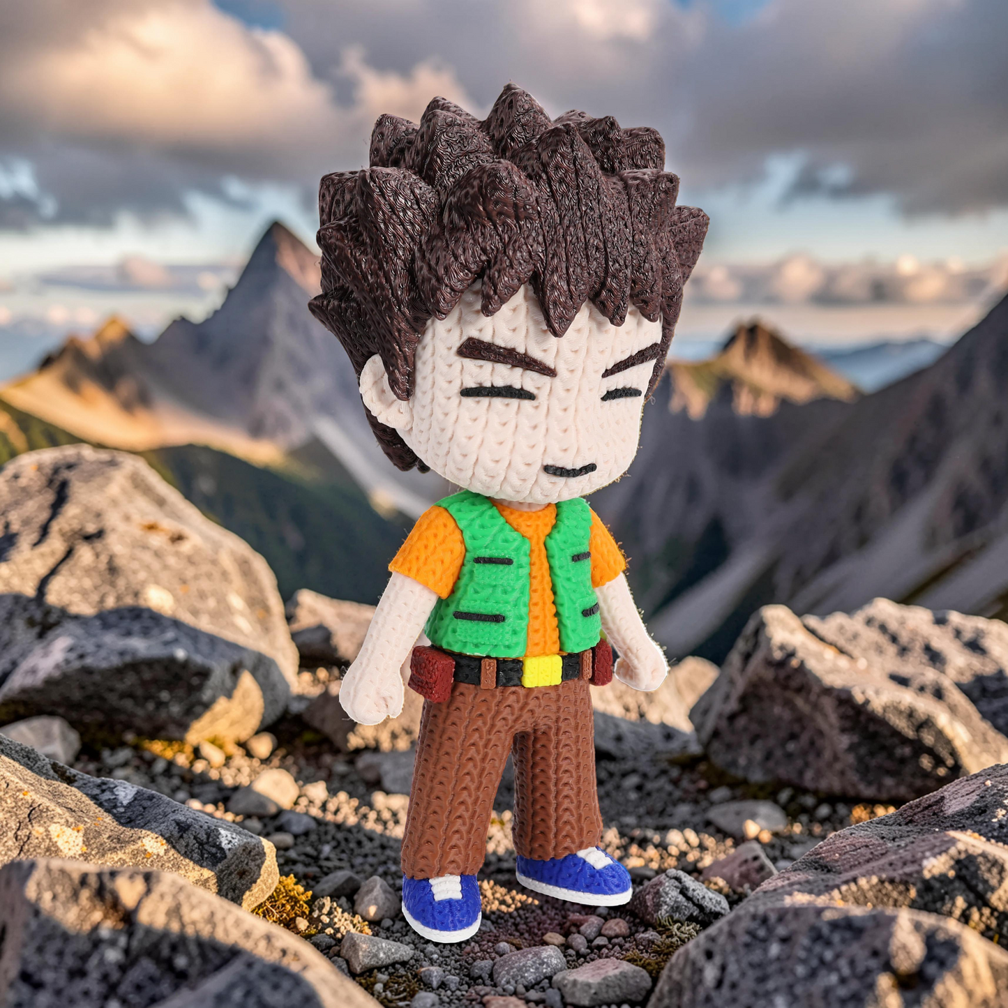 Knitted Monster – Steiniger Begleiter im Strick-Look Whale 3D Studio