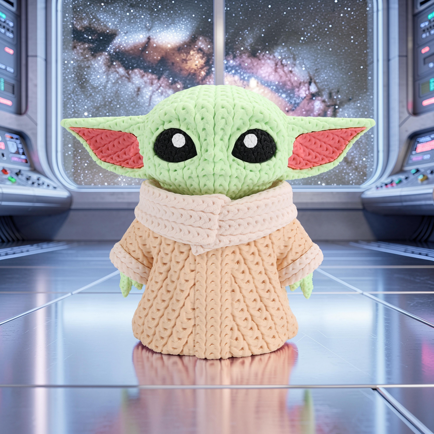 Knitted Space Companion – Süßer Alien im Strick-Look Whale 3D Studio