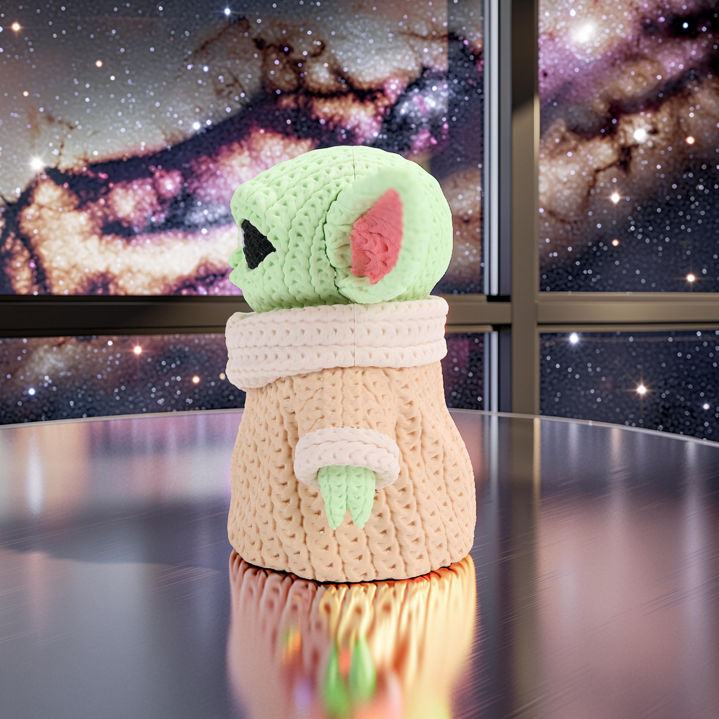 Knitted Space Companion – Süßer Alien im Strick-Look Whale 3D Studio