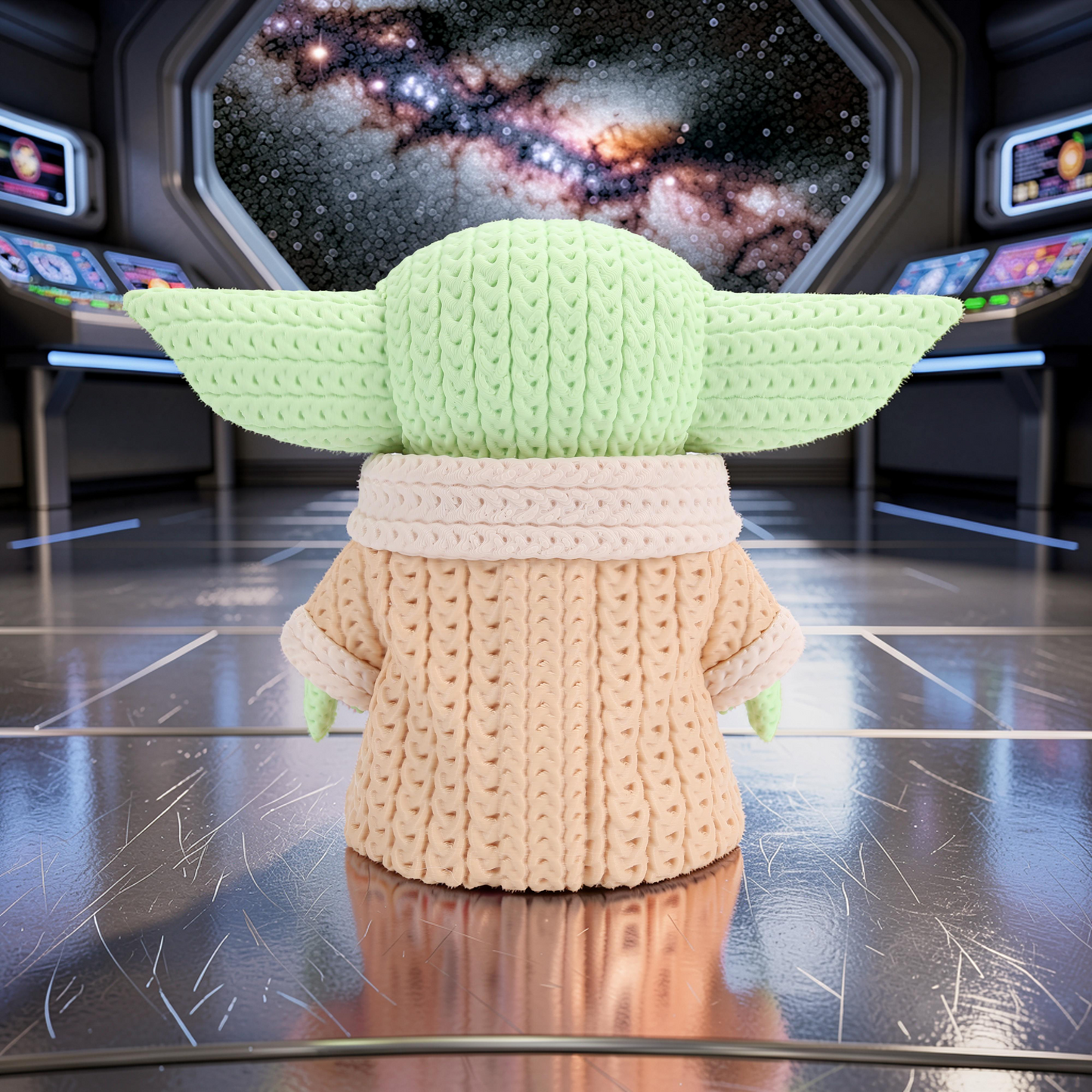 Knitted Space Companion – Süßer Alien im Strick-Look Whale 3D Studio