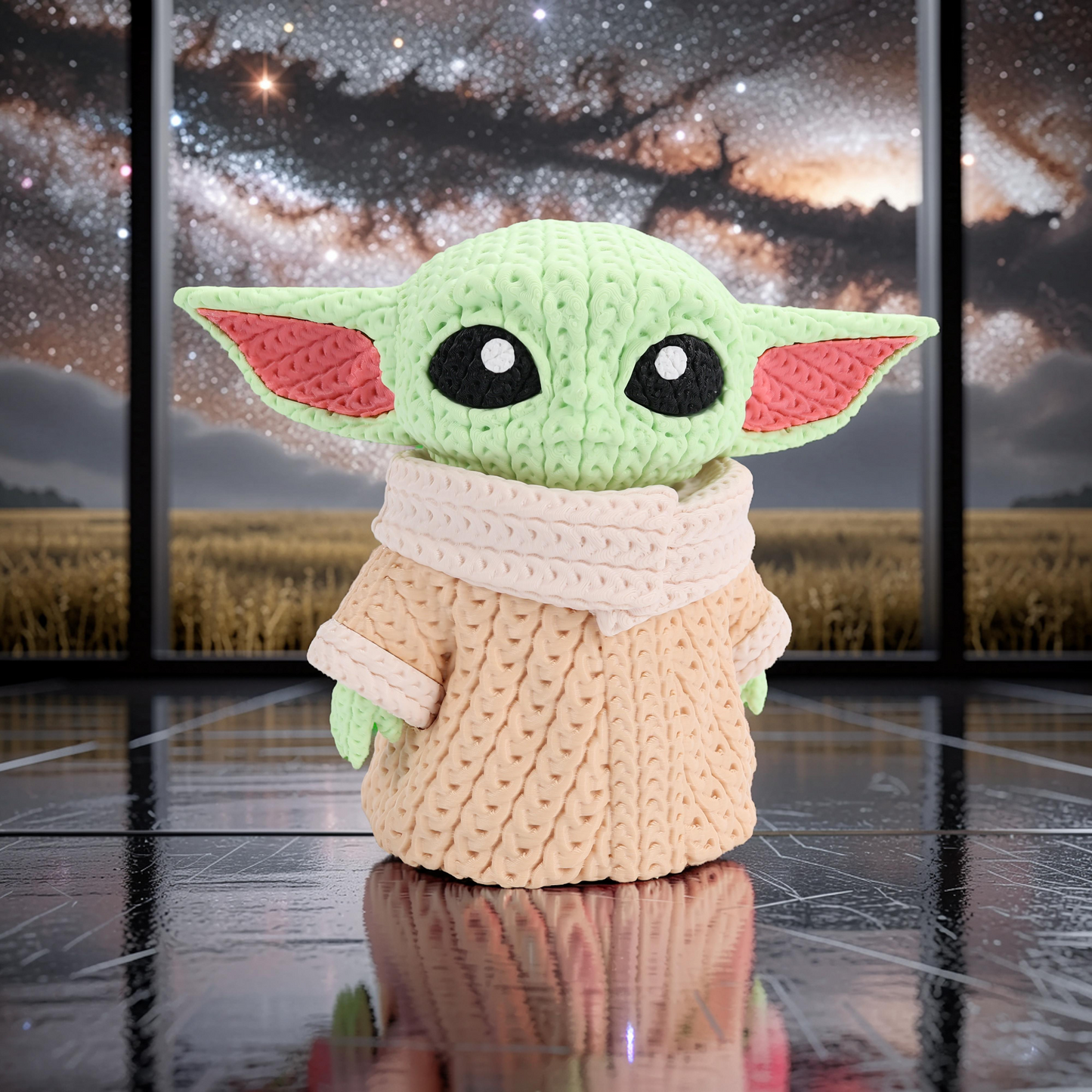 Knitted Space Companion – Süßer Alien im Strick-Look Whale 3D Studio