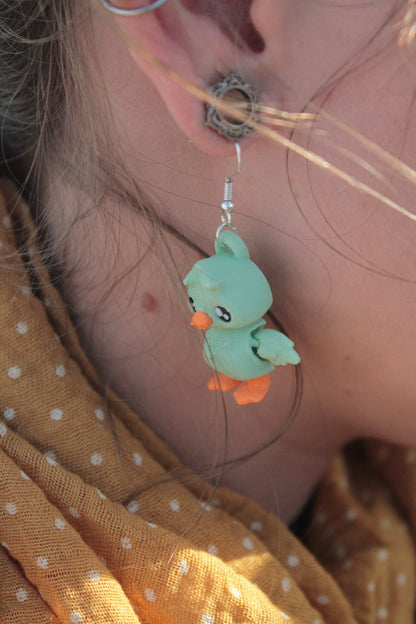 Goose Ohrringe – Verspielter Ohrschmuck mit Gänse-Charme Layers in Green