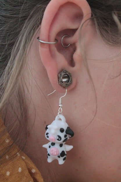 Cow Pixie Ohrringe – Magischer Ohrschmuck im Kuh-Look Layers in Green