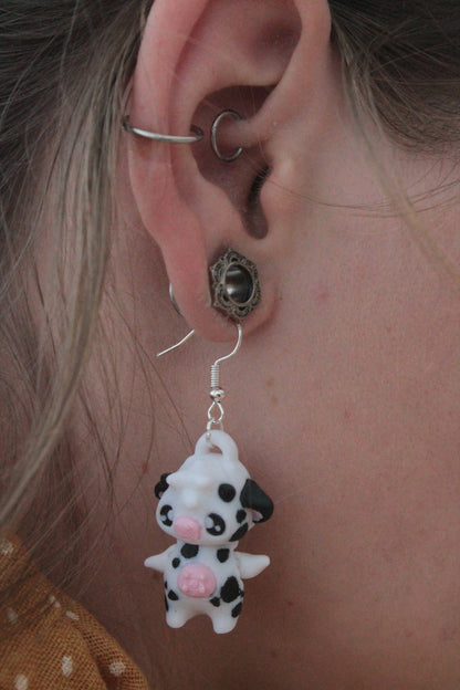 Cow Pixie Ohrringe – Magischer Ohrschmuck im Kuh-Look Layers in Green