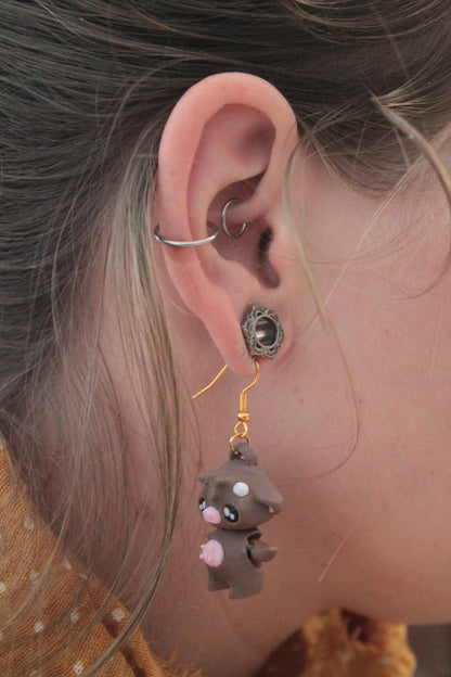 Cow Pixie Ohrringe – Magischer Ohrschmuck im Kuh-Look Layers in Green