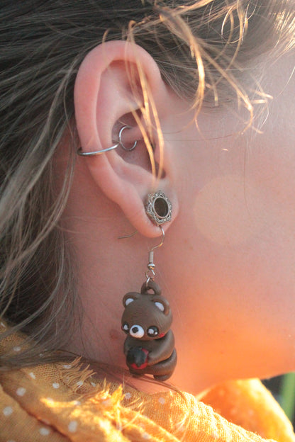 Teddy Bear Ohrringe – Süßer Ohrschmuck mit Kuschelbär-Charme Layers in Green