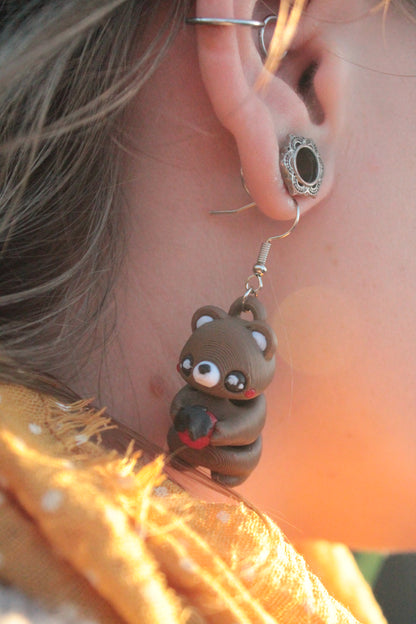 Teddy Bear Ohrringe – Süßer Ohrschmuck mit Kuschelbär-Charme Layers in Green