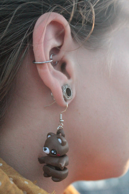 Teddy Bear Ohrringe – Süßer Ohrschmuck mit Kuschelbär-Charme Layers in Green